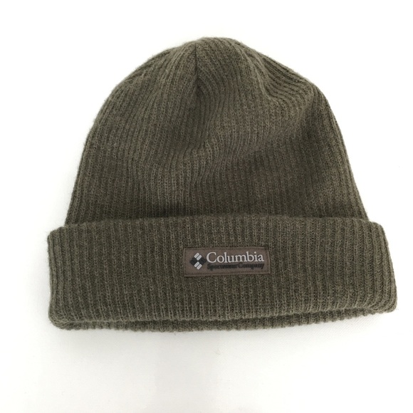 Columbia Winter Beanie Hat Bundle Army Green & Black Outdoor Stretch Mens OS - Picture 3 of 8